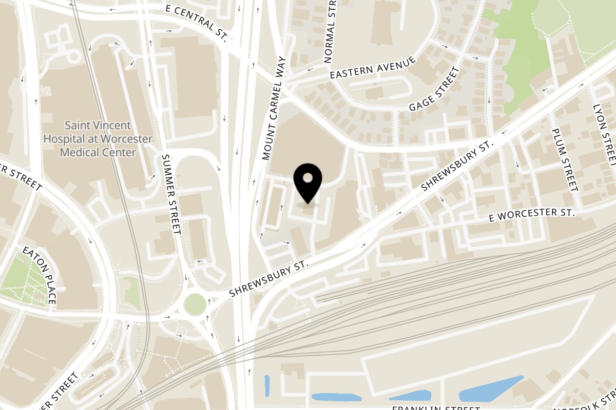 Map showing the location of Leo's Ristorante on 11 Leo Turo Way in Worcester